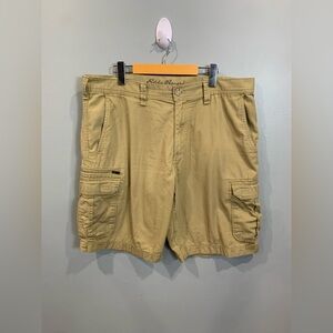 Eddie Bauer Tan Cargo Shorts with Durable Cotton Blend